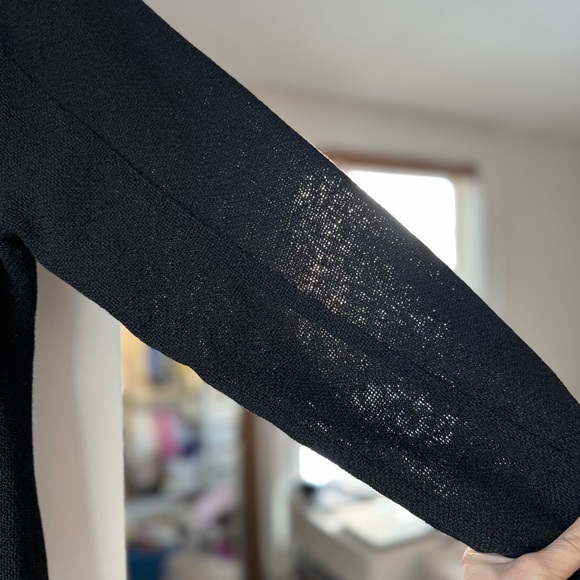 MASAI | COTTON BLEND BOHO BLACK POCKET DOUBLE BUTTON OPEN SLIT CARDIGAN SHACKET - Picture 7 of 10